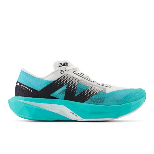 NEW BALANCE MEN'S FUELCELL REBEL V4 - D - T4 CYBER JADE WITH WHITE AND BLACK 7.0