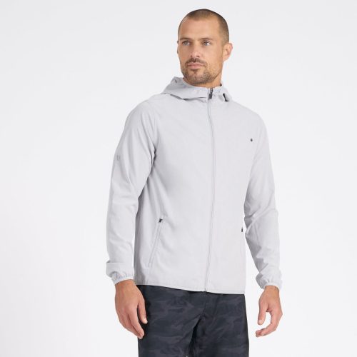 VUORI Men's Trainer Shell Jacket PTL PLATINUM LINEN TEXTURE