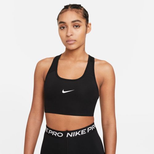 NIKE WOMEN'S SWOOSH BRA 010 BLACK/WHITE