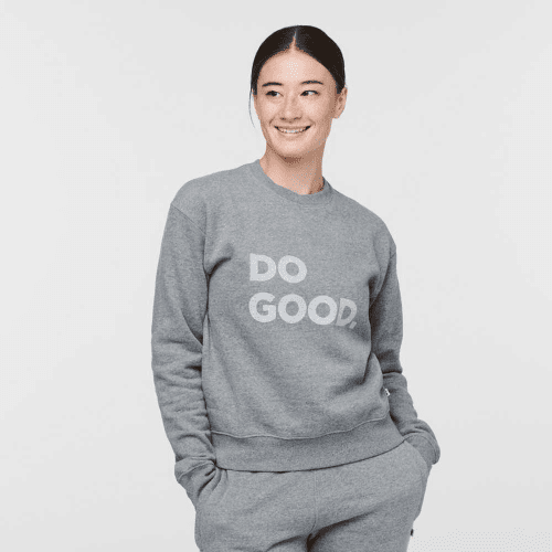 COTOPAXI WOMEN'S DO GOOD ORGANIC CREW SWEATSHIRT - HEATHER GREY XS