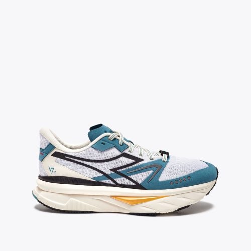 DIADORA MEN'S ATOMO V7000 - D - WHITE/BRITTANY BLUE 5.0