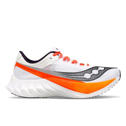 SAUCONY MEN'S ENDORPHIN PRO 4 - D - 129 WHITE/BLACK 7.0