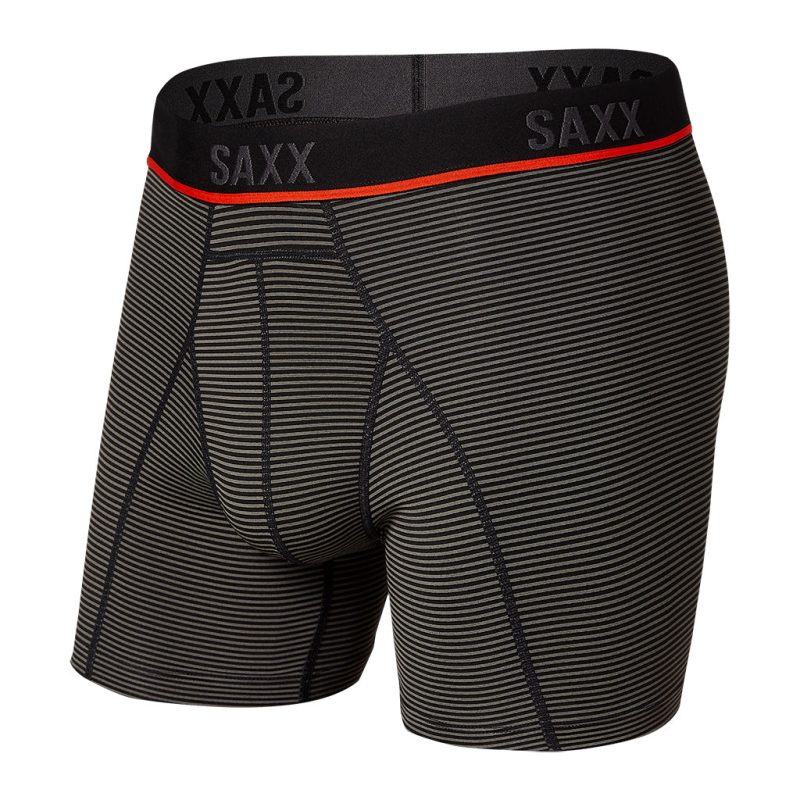 SAXX MENS KINETIC HD BOXER BRIEF GF2 GREY FEED STRIPE 2