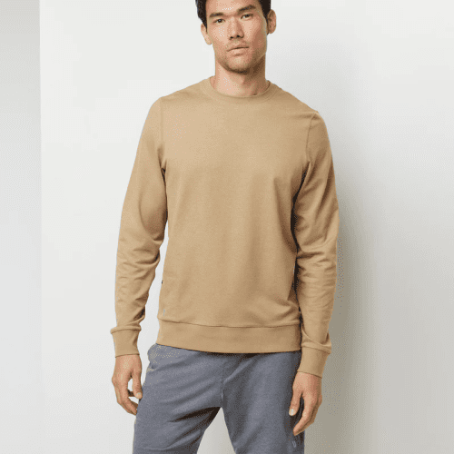 VUORI MEN'S PONTO PERFORMANCE CREW - HNG SUNGOLD HEATHER XS