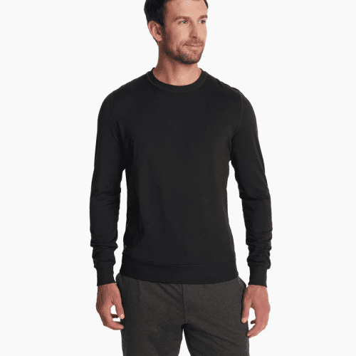 VUORI MEN'S PONTO PERFORMANCE CREW - HBK BLACK HEATHER XS