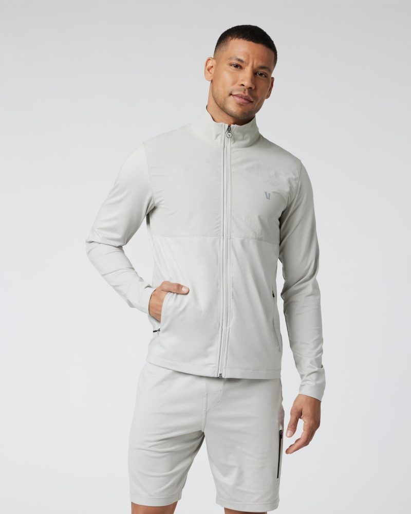 VUORI MEN'S SUNDAY ELEMENT TRACK JACKET - HVA VAPOR HEATHER S