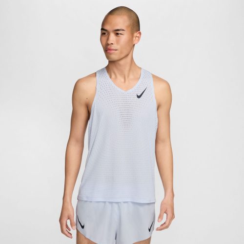 NIKE MEN'S DRIFIT ADV AEROSWIFT SINGLET - 085 FOOTBALL GREY/DARK OBSIDIAN XL