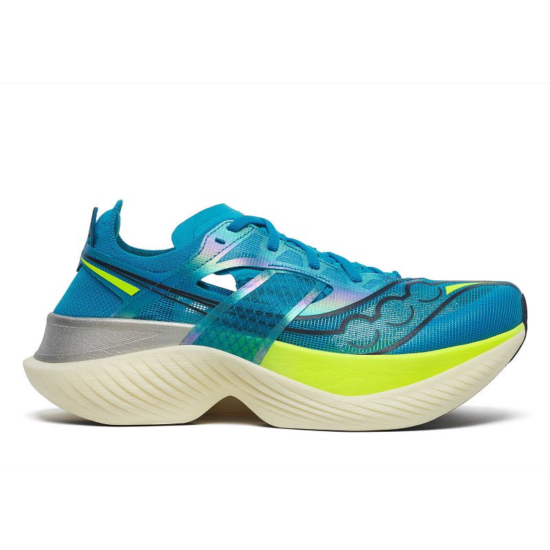 SAUCONY MEN'S ENDORPHIN ELITE - D - 221 VIZIBLUE/CITRON 7.0