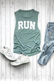 SARAH MARIE DESIGN STUDIO RUN MUSCLE TANK DUSTY BLUE