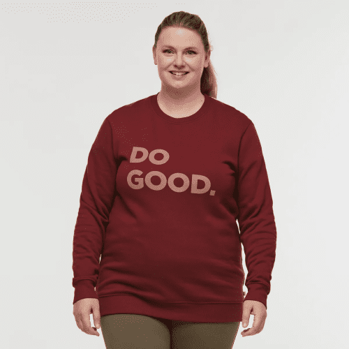 COTOPAXI WOMEN'S DO GOOD ORGANIC CREW SWEATSHIRT - BURGUNDY XS