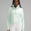 LULULEMON WOMEN'S SCUBA HALF ZIP FUNNEL NECK -  KOHLRABI GREEN KOGR KOHIRABI GREEN